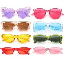 Lentes de Sol Dwenarry Party Coloridos para Mujer Paquete de 8