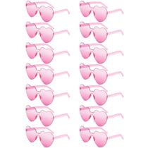 Lentes de sol Geopty rosados en forma de corazón para mujer paquete x14
