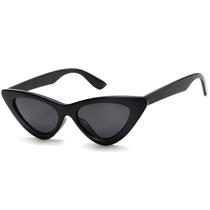 Lentes de Sol IOHLNG Retro Vintage de Ojo de Gato Marco Negro Lente Gris Lentes de Sol IOHLNG Retro Vintage de Ojo de Gato Marco Negro Lente Gris