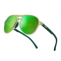 Lentes de sol Jefoo verdes polarizados aviador UV400 para mujer y hombre Lentes de sol Jefoo verdes polarizados aviador UV400 para mujer y hombre