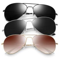 Lentes de sol Joopin al por mayor grandes polarizados aviador con marco plateado