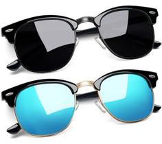 Lentes de Sol Joopin Semi Sin Montura Negro/Azul Polarizados UV400