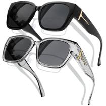 Lentes de Sol KANASTAL Polarizados UV400 Negros para Usar Sobre Anteojos Lentes de Sol KANASTAL Polarizados UV400 Negros para Usar Sobre Anteojos