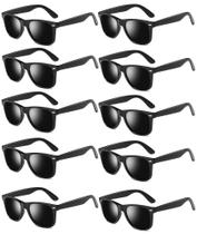 Lentes de Sol Negros Estilo Retro para Fiesta de los 80 Paquete de 10 para Adultos