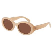 Lentes de sol ovalados retro mosanana para mujer color marrón claro