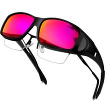 Lentes de Sol Polarizados KANASTAL UV400 para Usar Sobre Gafas, Color Negro Lentes de Sol Polarizados KANASTAL UV400 para Usar Sobre Gafas, Color Negro