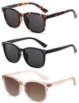 Lentes de sol polarizados NCLLCE para mujer con protección UV400 (paquete de 3)