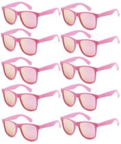 Lentes de Sol Rosa en Paquete de 10 para Fiestas Estilo 80s para Adultos