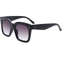 Lentes de Sol TAOTAOQI Vintage para Mujer, Cuadrados Grandes Negros