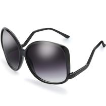 Lentes de sol The Fresh para mujer, cuadrados grandes estilo Jackie O, color negro
