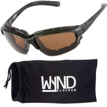 Lentes de Sol WYND Blocker 331 con Lente Ámbar Polarizado y Marco Negro