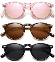 Lentes de Sol YMRFW Retro Redondos Pequeños Polarizados para Mujer
