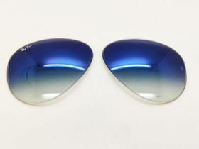 Lentes para Óculos de Sol Ray-Ban Azul Degradê RB3025 001/3F OU 003/3F 58 Aviador