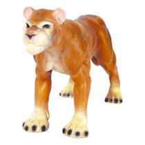 Leoa de Vinil Realista 13cm DB Play Animal Selvagem Toque Macio