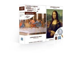 Leonardo da Vinci - Monalisa e A Última Ceia - Quebra-cabeça - Combo 1000 + 1500 peças - Game Office