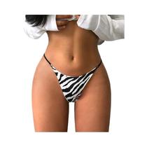 Leopardo Algodão G String Tanga Cintura Baixa Sexy Cuecas Sem Costura Biquíni Roupa Interior Para