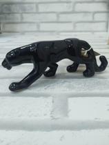 Leopardo de Resina Preto 15cm - Interponte