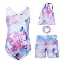 Leotardo Tstiti Girls Conjunto de Ginástica 4 Peças para Meninas Leotardo Tstiti Girls Conjunto de Ginástica 4 Peças para Meninas