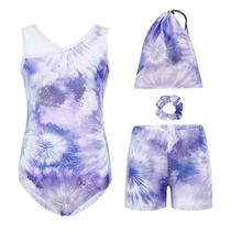 Leotardo Tstiti para Meninas Conjunto de 4 Peças de Ginástica Leotardo Tstiti para Meninas Conjunto de 4 Peças de Ginástica
