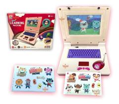 Leptop Notebook Infantil Toca Musica E Luz Brinquedo Educativo Portatil