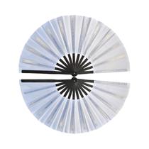 Leque De Desempenho De Tai Chi Em Bambu Preto Para Mãos Direita E Esquerda Artes Marciais Kung Fu