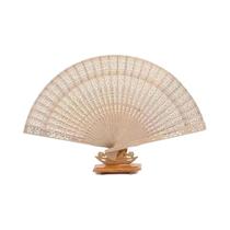 Leque De Mão Dobrável De Madeira Com Aroma De Sândalo Chinês Vintage, Acessório Decorativo Para Leque De Mão Dobrável De Madeira Com Aroma De Sândalo Chinês Vintage, Acessório Decorativo Para