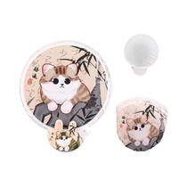 Leque De Mão Dobrável Kawaii Com Desenhos Animados, Portátil, De Pano, Para Crianças, Ideal Para O