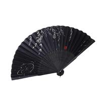 Leque De Mão Dobrável Preto Estilo Chinês Vintage Para Festas De Dança E Decoração Leque De Mão Dobrável Preto Estilo Chinês Vintage Para Festas De Dança E Decoração