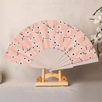 Leque de Mão Padrão Floral Dobrável Leve e Prático para Viagem, Praia e Uso Diário 23cm