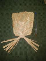 Leque de palha médio