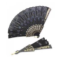 Leque De Poliester Com Armacao De Plastico E Metal Na Solapa