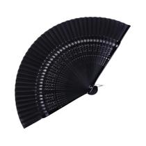 Leque De Seda Estilo Chinês Com Estrutura De Bambu, Leque De Mão Com Cem Dobramentos Para Dança