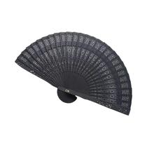 Leque Dobrável Chinês Vintage De Madeira Entalhada Em Bambu, Perfumado, Para Decoração De Festas E