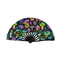 Leque Dobrável De Bambu Com Estampa Arco-Íris 33cm Clássico Portátil Para Refrescar, Presente Para