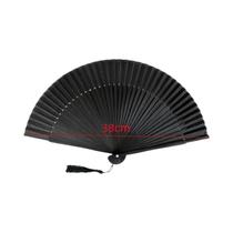 Leque Dobrável Preto Estilo Chinês Vintage Para Dança, Casamento, Lembrancinha De Festa, Leque De