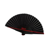 Leque Dobrável Preto Estilo Chinês Vintage Para Dança, Casamento, Lembrancinha De Festa, Leque De
