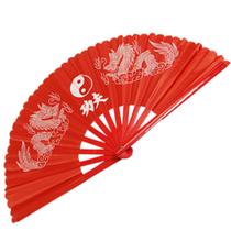 Leque Dragão Vermelho Dança Kung Fu Cosplay Chinês Japonês - Home Goods