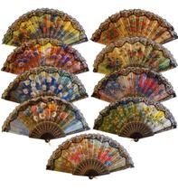 Leque Floral Danças Festas Fantasia Casamento Elegancia