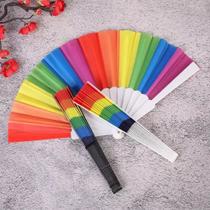 Leque grande arco íris para festas eventos decoração e fantasias