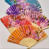 Leque Japonês Madeira Bambu Oriental Ornamental ano