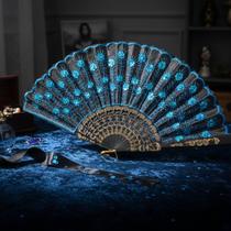 Leque Luxo De Mão Festa Carnaval Dança Gueixa Medio Em Estilo Glitter Lantejoula Cor Azul Glitter Lantejoulas Azul Glitter Lantejoulas Leque Luxo De Mão Festa Carnaval Dança Gueixa Medio Em Estilo Glitter Lantejoula Cor Azul Glitter Lantejoulas Azul Glitter Lantejoulas