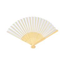 Leques de Mão Dobráveis de Bambu Branco para Casamento - Portáteis e Elegantes