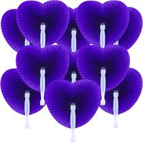 Leques de Papel Bestage 12 Unidades Coração Roxo 25 cm Leques de Papel Bestage 12 Unidades Coração Roxo 25 cm