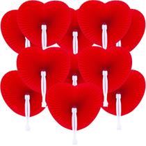 Leques de Papel Bestage 12 Unidades Coração Vermelho 22x25 cm Leques de Papel Bestage 12 Unidades Coração Vermelho 22x25 cm