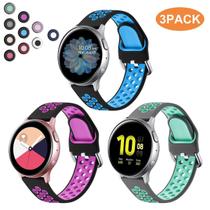 Lerobo 3-Pack Pulseiras Silicone p/ Samsung Galaxy Watch 40-44mm