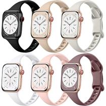 Lerobo 6 Pack Pulseiras Slim para Apple Watch Series 9/8/7/Ultra/SE