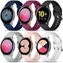 Lerobo 6 Pulseiras 20mm Silicone Compatível com Samsung Galaxy Watch (6 Cores)