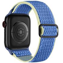 Lerobo Pulseira Solo Loop Nylon p/ Apple Watch (Azul-Claro/Amarelo)