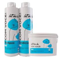 Let me be kit shampoo+condicionador biotina 2x1lt e máscara 1,5kg