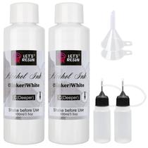 LET'S RESIN Tinta Álcool Branca para Resina, Cores Brancas em Tinta Álcool, 2 Frascos de 100 ml Cada, Tinta para Resina à Base de Álcool Ajustável, Pigmento Branco para Resina Epóxi, Resina Petri, Copos Tumbler, Arte em Resina LET'S RESIN Tinta Álcool Branca para Resina, Cores Brancas em Tinta Álcool, 2 Frascos de 100 ml Cada, Tinta para Resina à Base de Álcool Ajustável, Pigmento Branco para Resina Epóxi, Resina Petri, Copos Tumbler, Arte em Resina